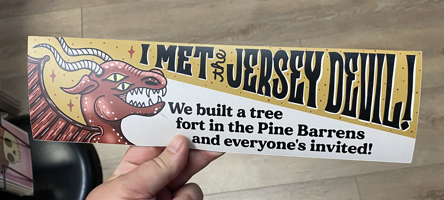 I Met the Jersey Devil | Bumper Magnet
