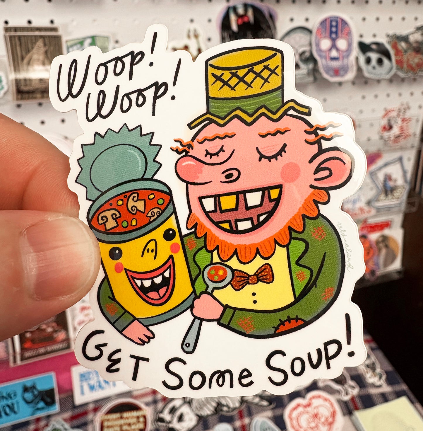 Woop Woop Gets Some Soup | Sticker