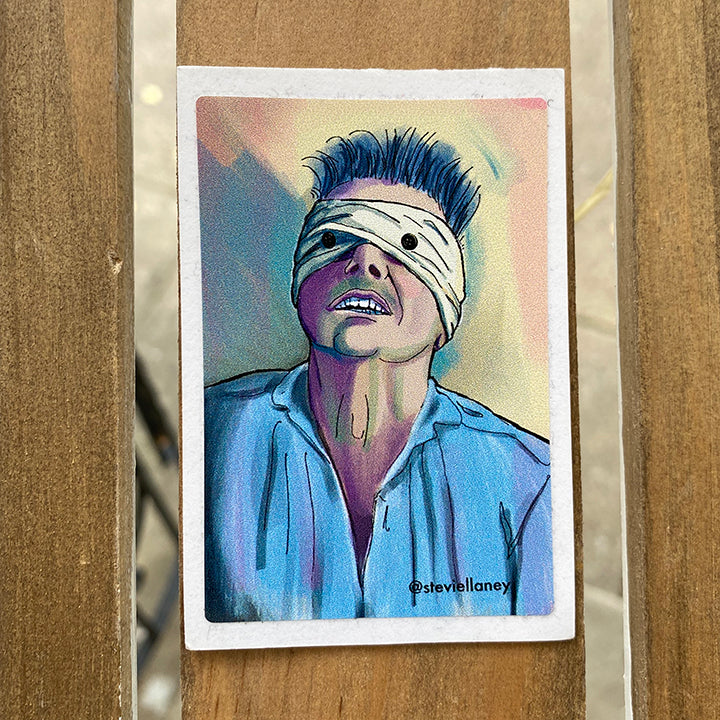 Black Star; Blindfolded Woman | Sticker