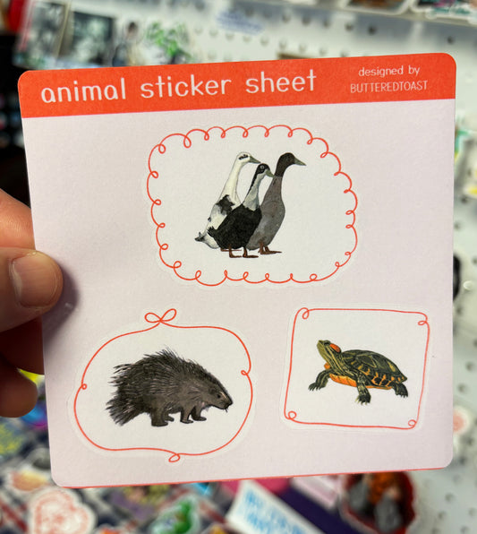 Animal Sticker Sheet
