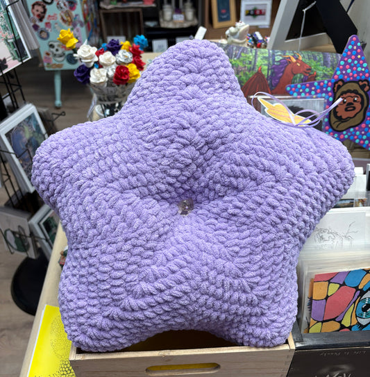Purple Star Pillow | Crochet