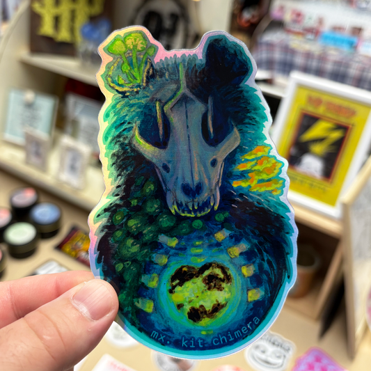 Blue Deer Skull | Sticker