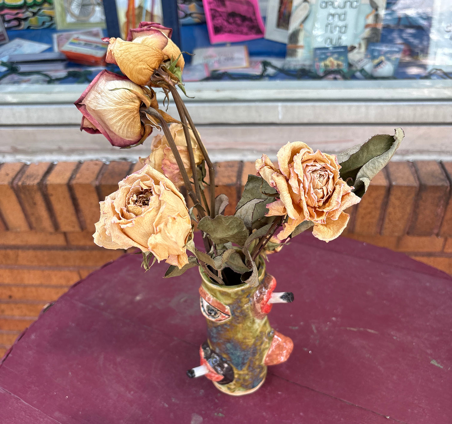 Mouth, Nose and Cigarette Vase | Ceramics