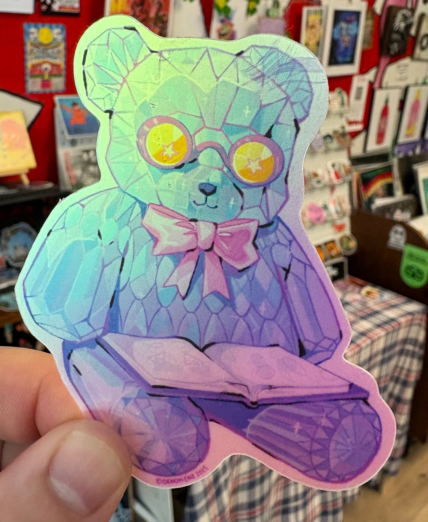 Holographic Bear with Sunglasses | Sticker
