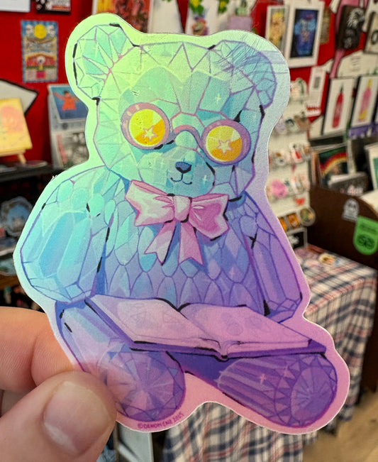 Holographic Bear with Sunglasses | Sticker