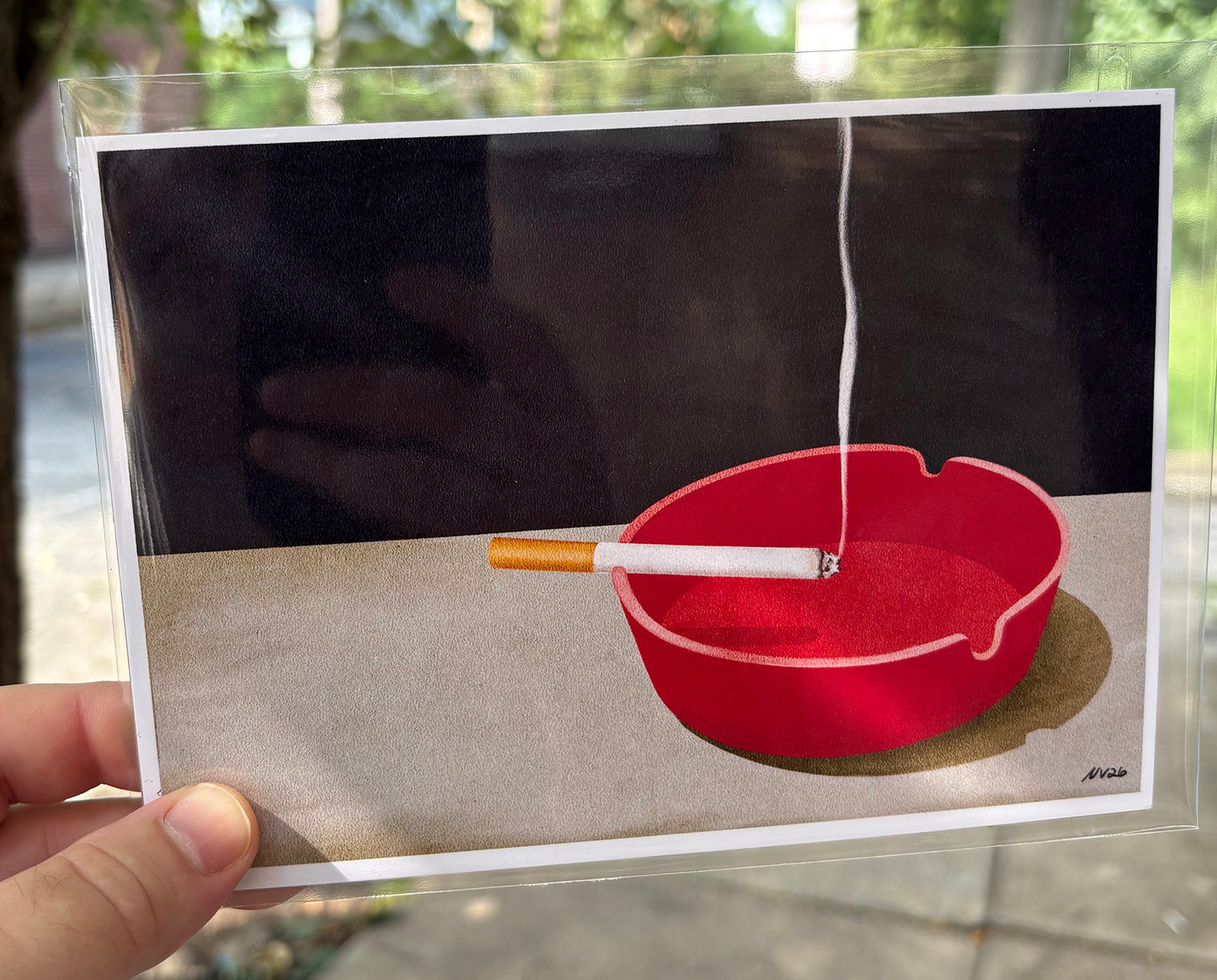 Cigarette with Red Ashtray | 5x7 Print
