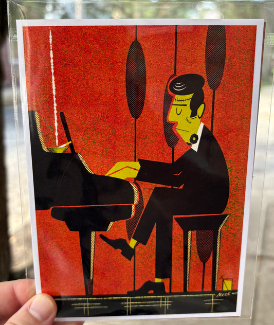 Frankenstein's Monster at the Piano | 5x7 Print