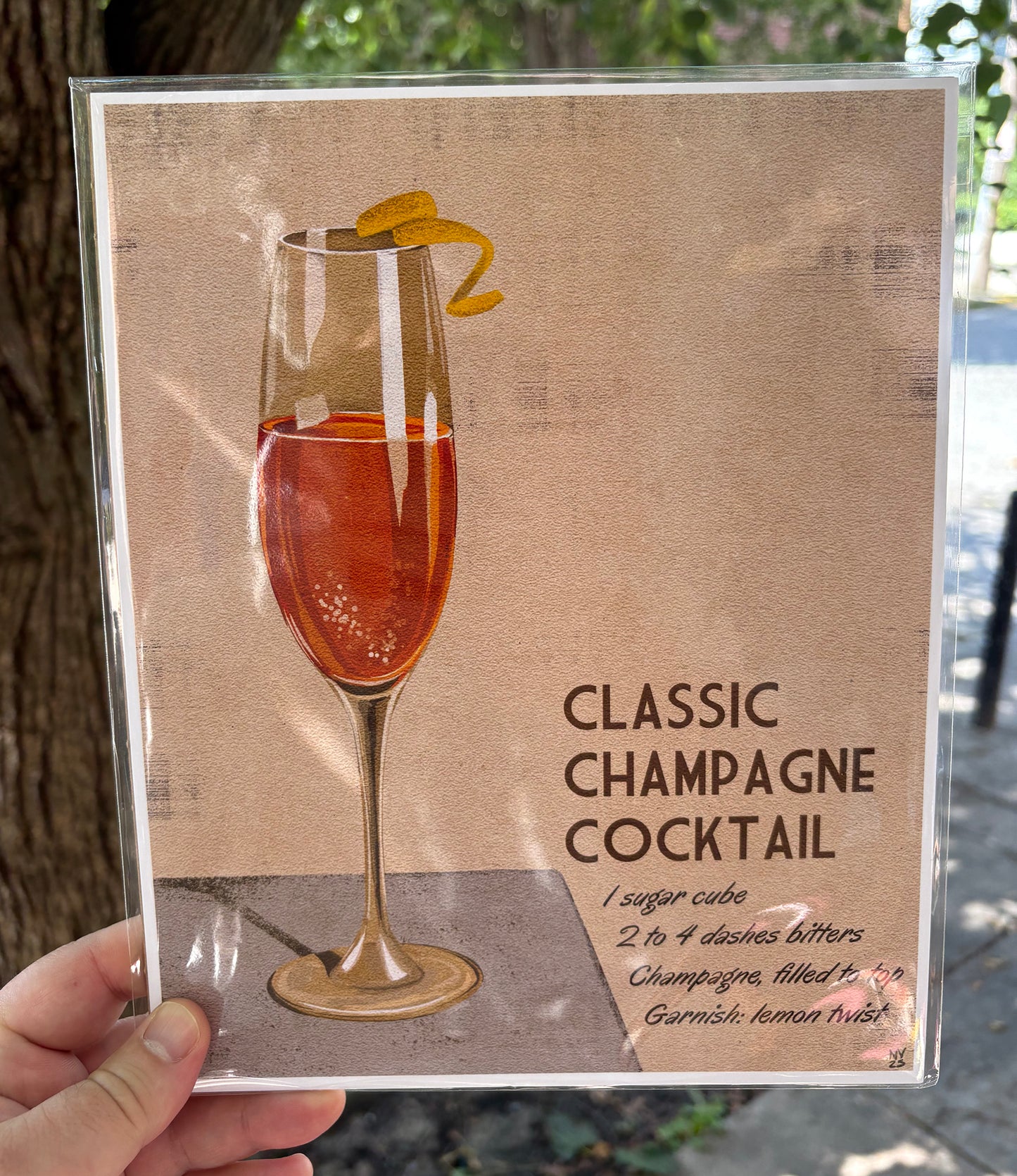 8x10 Classic Champagne Cocktail | 8x10 Print