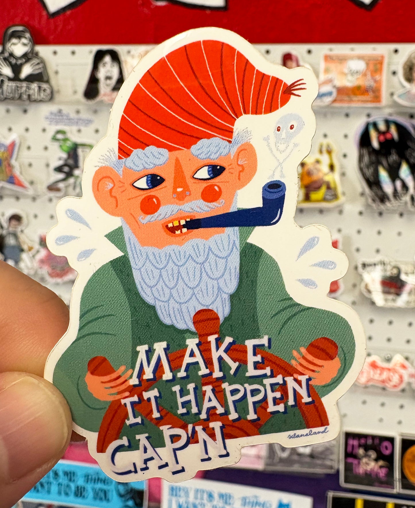 Make It Happen Cap'n | Sticker