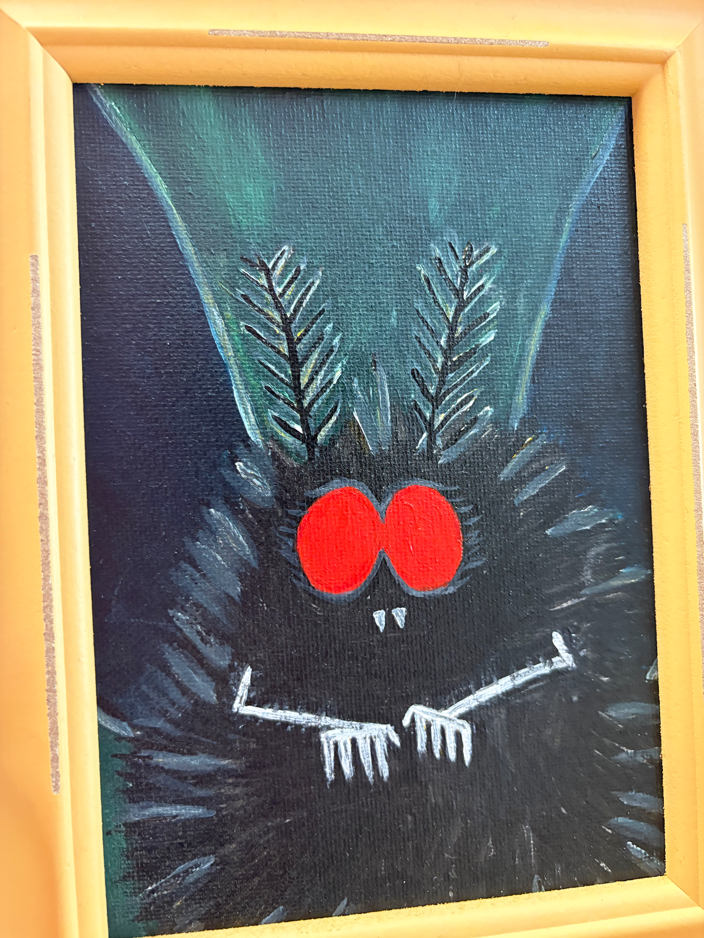 Floof W. Mothman | Original 5x7 Painting