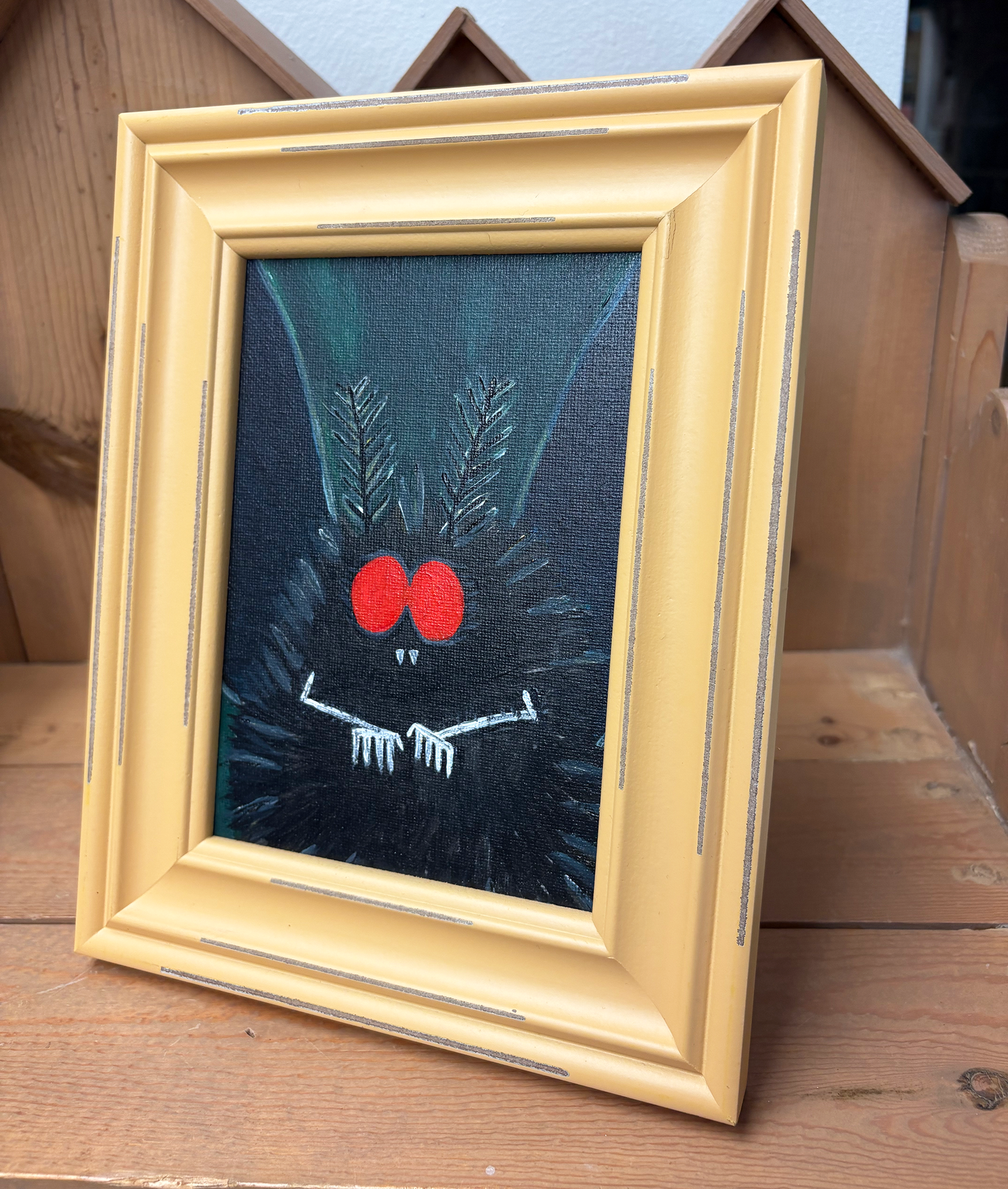 Floof W. Mothman | Original 5x7 Painting