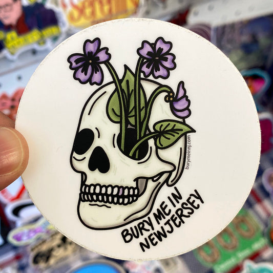 Bury Me In NJ, Skull Logo | Sticker