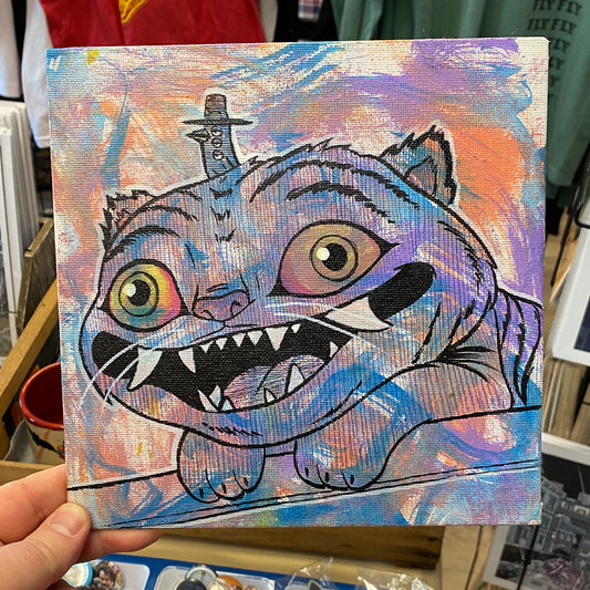 Derpy Tiger; KPop Demon Hunters | 8x8 Original Painting