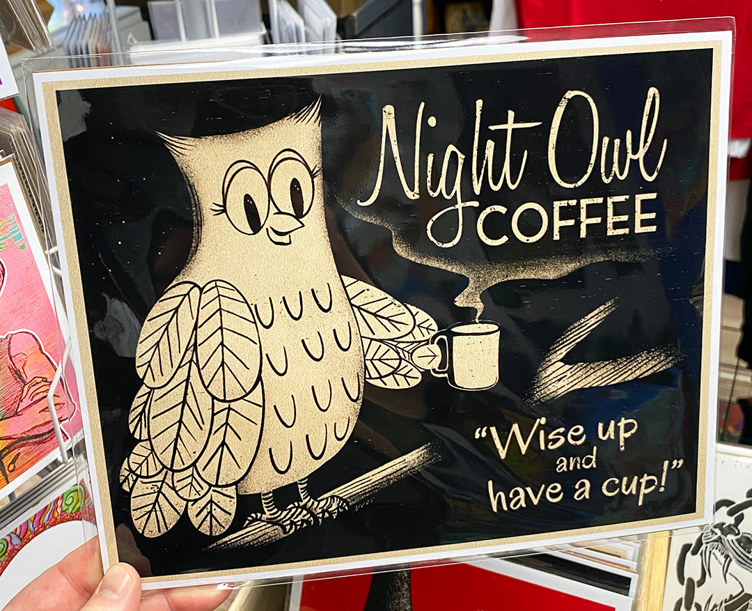 Night Owl Coffee |  8x10 Print