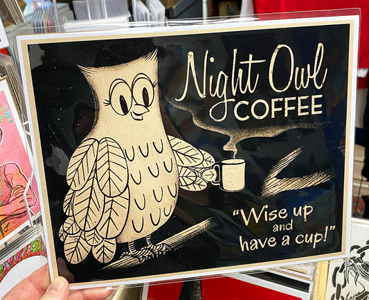 Night Owl Coffee |  8x10 Print