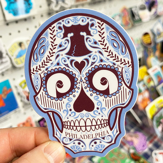 Baseball Sugar Skull | Sticker