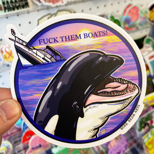 Fuck Them Boats | Sticker
