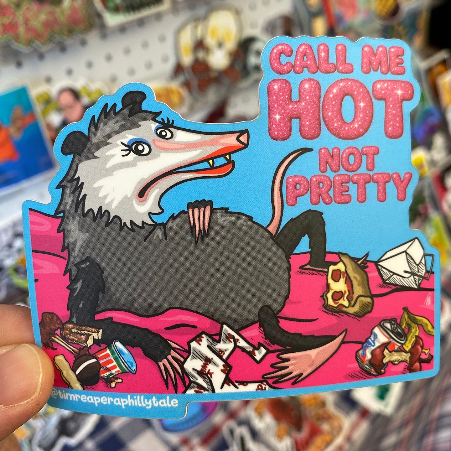 Call Me Hot, Not Pretty | Rosebear Arts Sticker