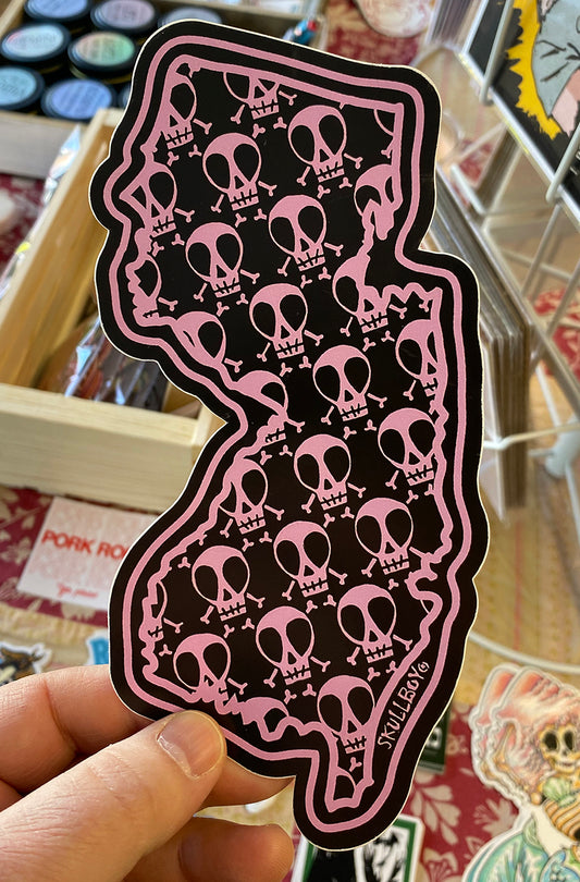 New Jersey State Skulls | Sticker
