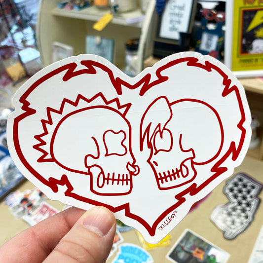Two Skulls One Heart | Sticker
