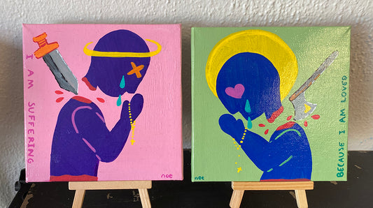 "I Am Suffering; I Am Loved" Set | Original Paintings