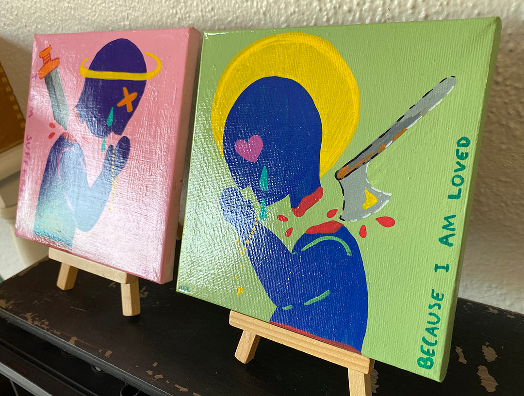 "I Am Suffering; I Am Loved" Set | Original Paintings