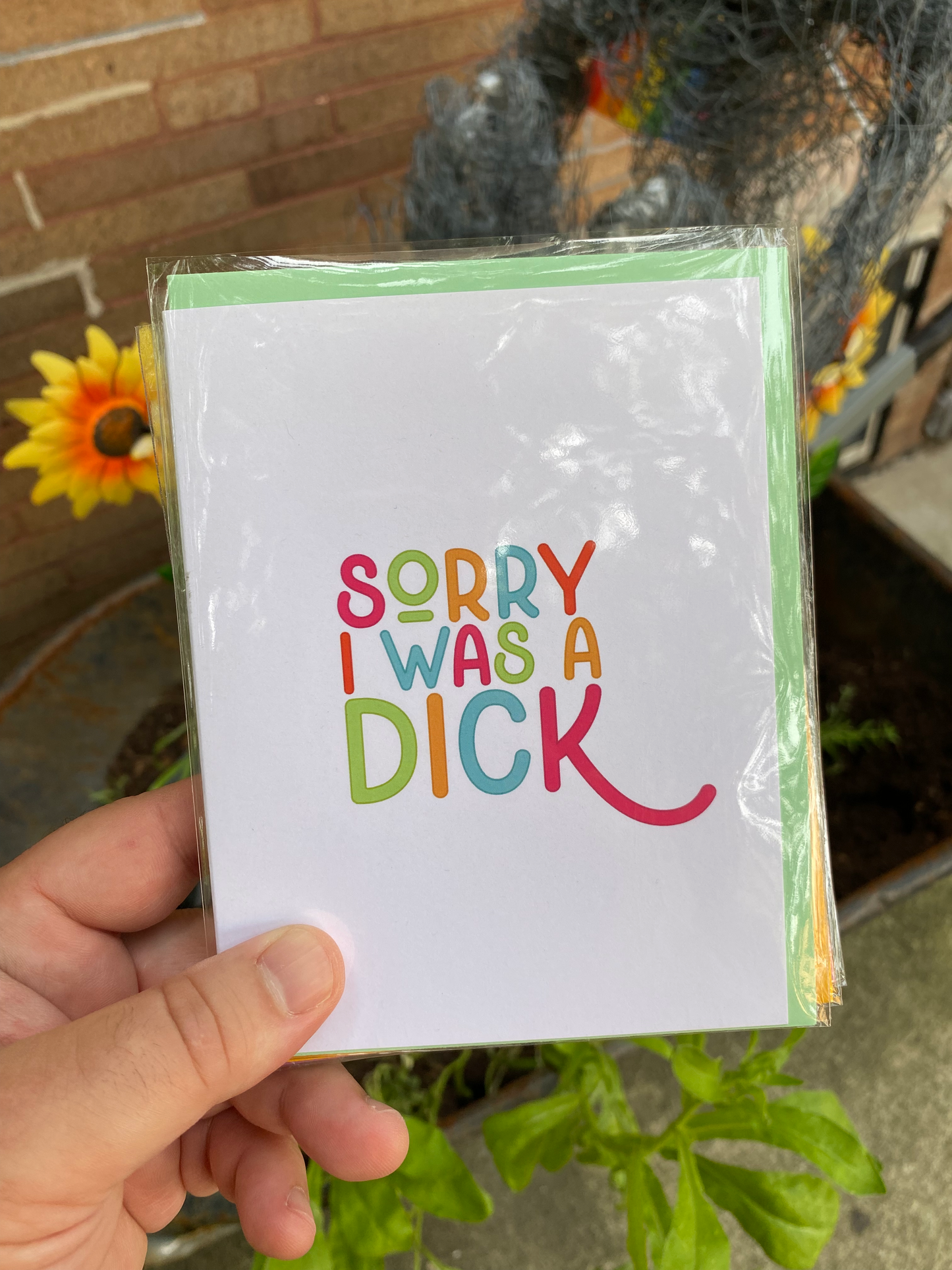 Sorry I Was A Dick | Greeting Card