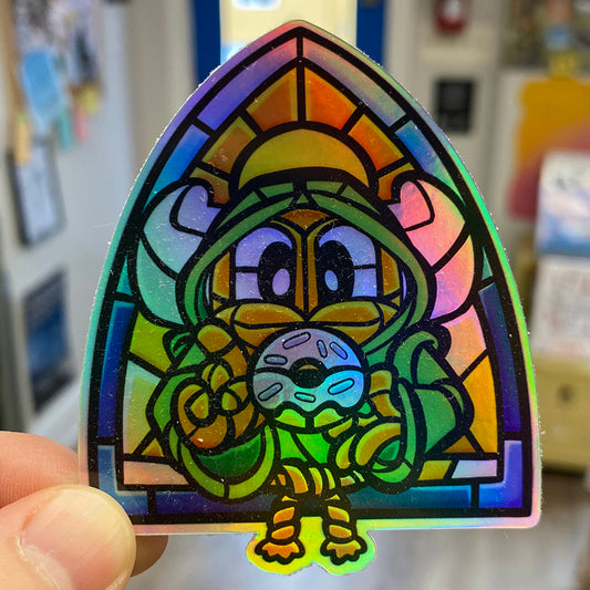 Stained Glass w/ Donut | Sticker