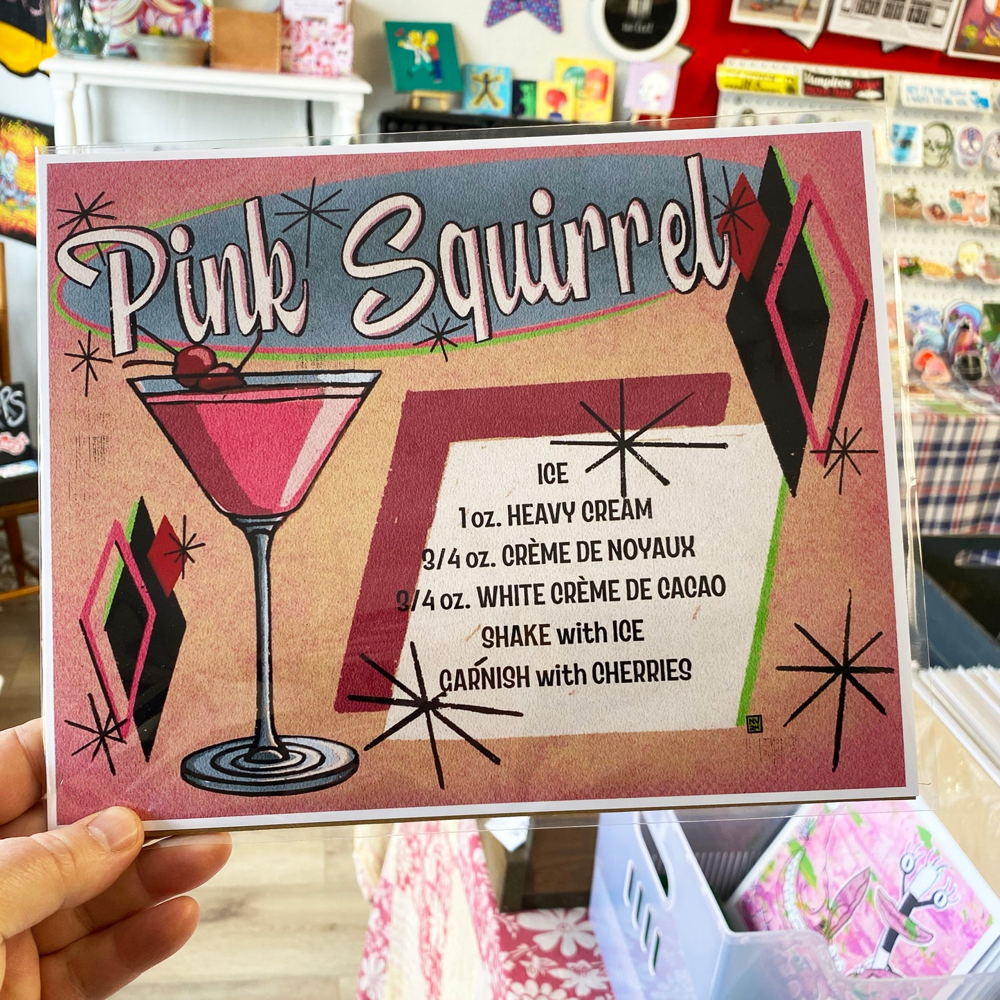 Pink Squirrel Cocktail | 8x10 Print