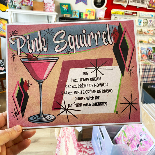 Pink Squirrel Cocktail | 8x10 Print